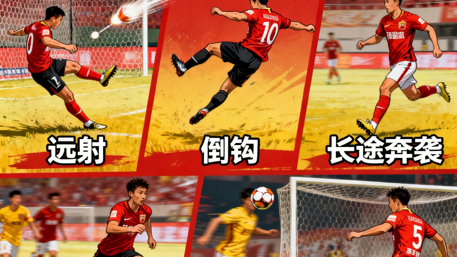 中超本轮五佳球，包括远射、倒钩、长途奔袭，本土球员包办